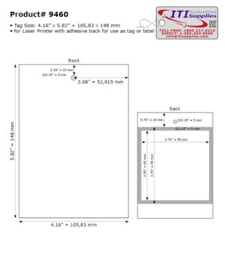 Product#9460 labels(1000pcs)